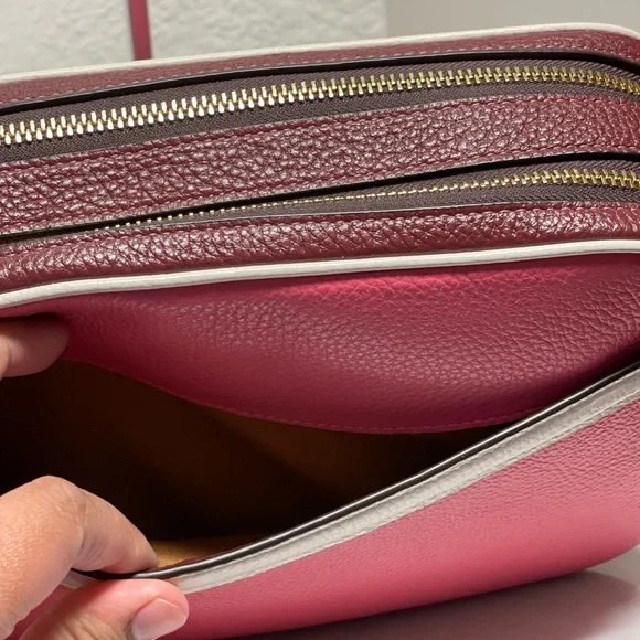 Coach Jes Crossbody in Pink Color block with Matching Wallet - Picture 12 of 14